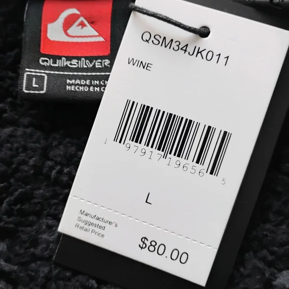 QUIKSILVER NEW Gideon Cold Days Sherpa Lined Flannel Shirt Jacket - Picture 10 of 12